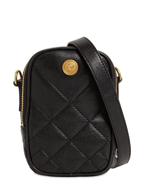 men's versace messenger bag|versace quilted leather crossbody bag.